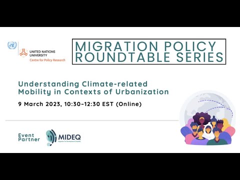 Understanding Climate related Mobility in Contexts of Urbanization