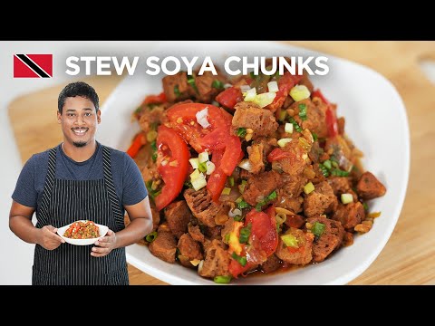 Vegan Stewed Soya Chunks Recipe by Chef Shaun 🇹🇹 Foodie Nation