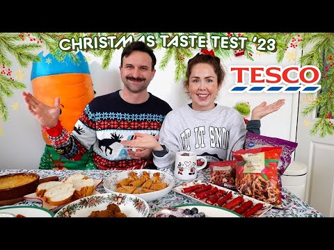 TESCO CHRISTMAS TASTE TEST 2023 | Taste Testing New In Christmas Food Tesco 2023