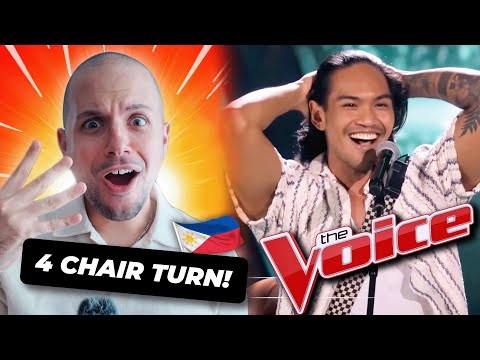 Filipino Gian Carlos Navea get a STRONG reaction from the Judges of The Voice Germany Blinds