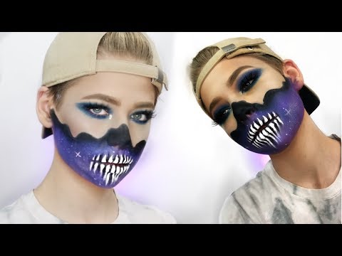 GALAXY SKULL HALLOWEEN MAKEUP TUTORIAL  | Jake Warden