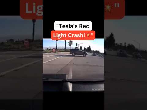 "Red light, Tesla, crash—Boom! 🚨 Always stay aware and stay protected with Woodman Dash Cam.