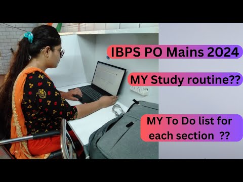 My Study routine for IBPS PO Mains 2024 . MY To do list . #ibpspo2024 #ibpspomains2024 #ibpspo #bank