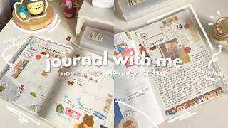 journal with me 📔 NOVEMBER muji planner setup ft. IEEBEE ₊˚🧸 asmr journaling