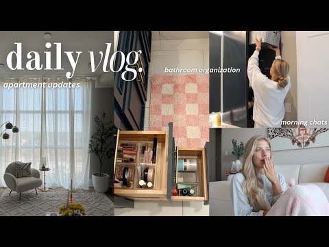 VLOG: organizing my bathroom + decluttering,  apartment updates, + chatting about routine fatigue