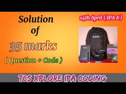 TCS Xplore 2023 (IPA8) - JAVA coding (Question +// Solution  from basic in this video#tcs #tcsxplore