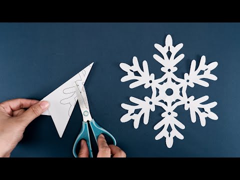 Beautiful Paper Snowflake #74 - How to make paper snowflakes out of paper - Christmas Decor