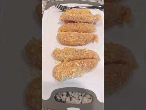 Ritz crusted chicken tenders #kidapproved #dinner #airfrier #food #foodshorts