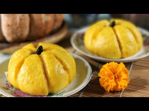 Pumpkin Sweet Corn Baozi (Steamed Buns) 💛 金瓜甜玉米包 [My Lovely Recipes]