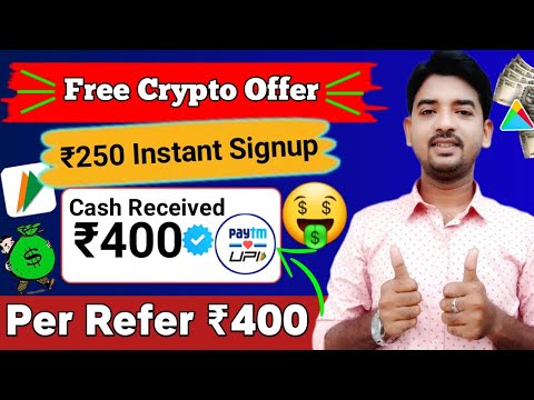 Earn Free Crypto ₹250 On SignUp Instant || New Online Earning App 2024 || Earn ₹400 Per Refer