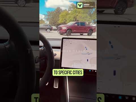 Self Driving Tesla Performs Difficult Maneuver! 🤯 #selfdrivingcar #teslafsd