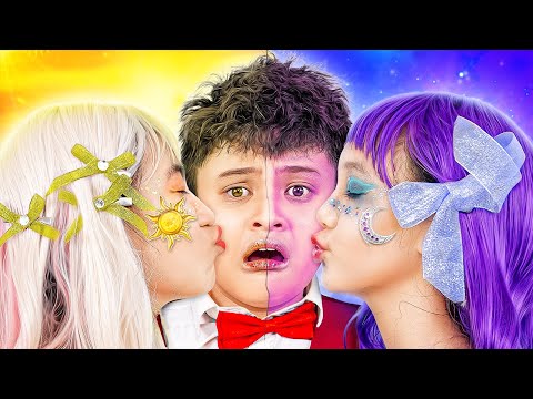 Day Girl Vs Night Girl Fall In Love With Hot Boy - Funny Stories About Baby Doll Family