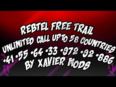 REBTEL FREE TRIAL 57 COUNTRY UNLIMITED CALL #fakenumber #travazap #fake #number