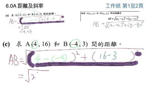 6.0A 距離及斜率