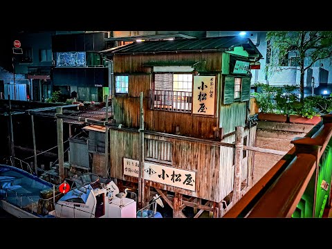 Japan: Tokyo Tawaramachi to Ryogoku (sumo town), Night Walk • 4K HDR