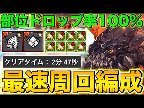 【最速】最強武器をまだ確保できてない人必見！モンハンコロシアムを2分台で超高速周回！部位確定ドロップ！周回めんどくさい人はこの編成がおすすめ！【パズドラ】