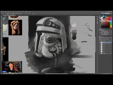 Hangout and paint - new tablet and live stream test