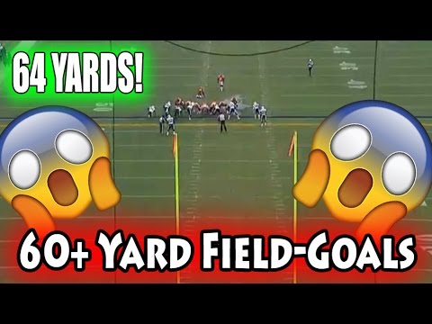 60+ Yards Field Goals (NFL, NCAA, CFL)