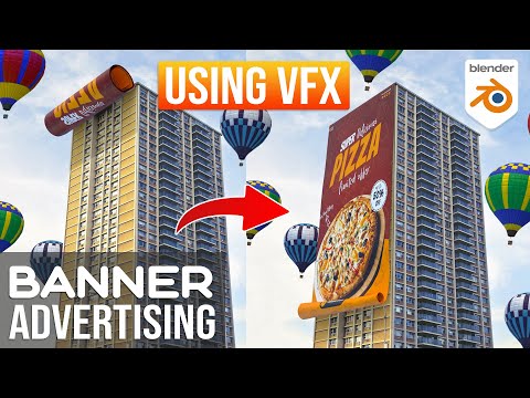 How To Create Banner Unroll CGI Ads Using VFX in Blender | Blender VFX Tutorial