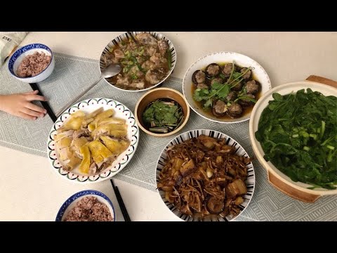 惠州宝妈花200元准备了生日大餐，白切鸡和香菇酿都是孩子爱吃的