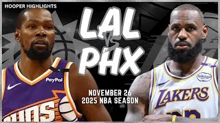 Los Angeles Lakers vs Phoenix Suns Full Game Highlights | Nov 26 | 2025 NBA Season