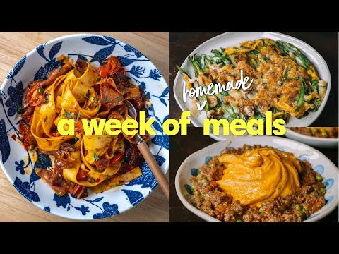 VLOG 2. What I ate Weeknight Dinners | Pasta | Korean Pancake | Japanese Curry