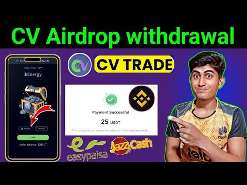 CV token airdrop First Day 58 Dollar Live Withdrawal 🤑 Daily free me 10000+ earn kare? CV Trade