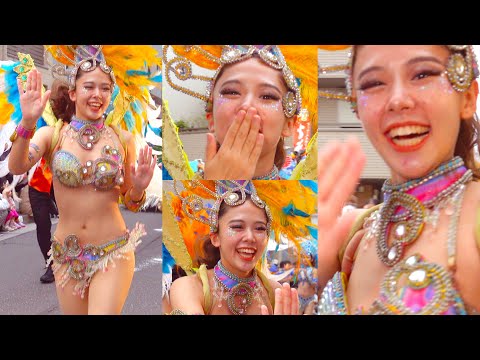 ❤️‍🔥flaming samba on the street 🔥路上で燃え上がる🌷小金井サンバ👩‍🎓G.R.E.S. União dos Amadores🌈虹色姫特集です💃魅惑的な美人ダンサーの舞姫