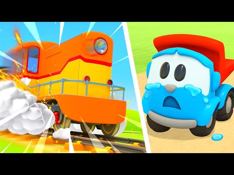 The train needs help! Leo & Friends at the Train Station. Compilation of car cartoons for kids.