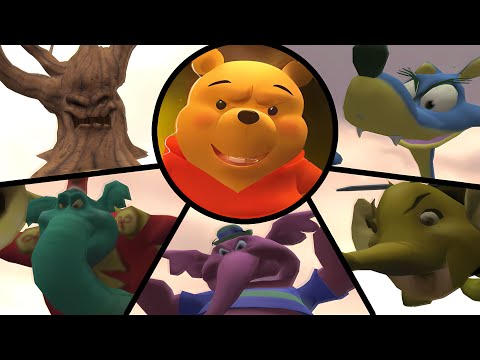 Winnie the Pooh's Rumbly Tumbly Adventure All Enemies, Fails & Scary Faces (PS2)