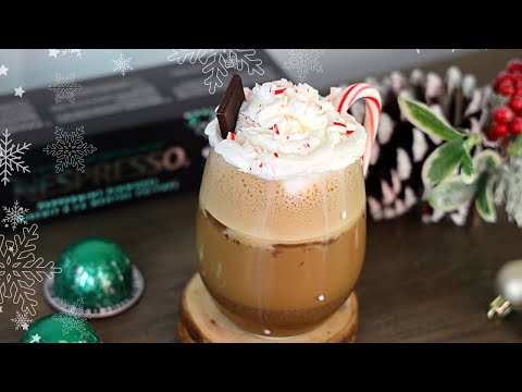 How To Make A Hot Cozy Starbucks Peppermint Mocha || Nespresso Peppermint Pinwheel Tasting