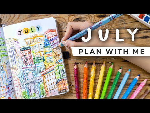 PLAN WITH ME (in NYC!) | July 2023 Bullet Journal Setup