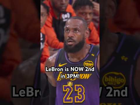 LeBron James moves into 2nd place in 3-pointers made in LA Laker history! 👑🔥|#Shorts