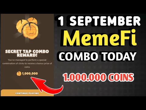 MEMEFI SECRET COMBO TODAY 1 SEPTEMBER 2024 | MEMEFI DAILY COMBO | MEMEFI COMBO TODAY | MEMEFI COMBO