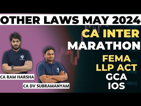 OTHER LAWS REVISION | OTHER LAWS MARATHON | FEMA REVISION | LLP REVISION | CA INTER | MAY 2024 EXAMS