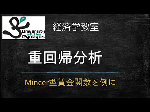 重回帰分析：ミンサー型賃金関数 (No80) データをもとに賃金関数を推定する手順を解説