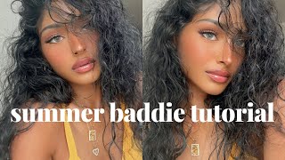 SUMMER MAKEUP ROUTINE // glowy skin, brown girl friendly, fave new products for summer!