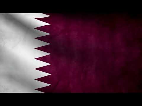 [10 Hours] Qatar Flag Waving - Video & Audio - Waving Flags