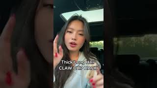 CLAW CLIP HACK! For thick hair/long hair tutorial