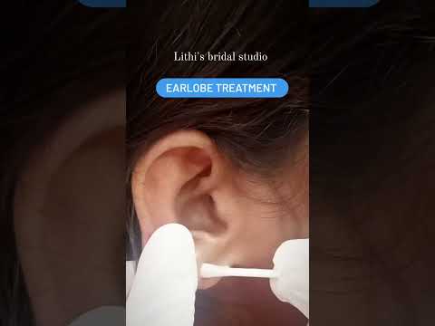 Earlobe treatment at lithi's bridal studio #shorts #youtubeshorts