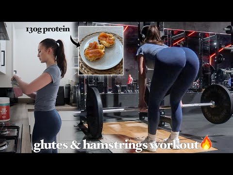 my current gym & diet routine as a wannabe gym girly! (glutes & hamstrings workout) 🏋🏻‍♀️👟