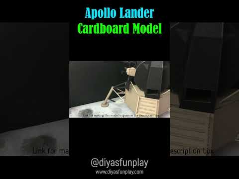 apollo lander paper model - cardboard apollo lander model - #shorts - #diyasfunplay