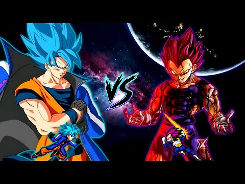 Goku TB V2 (New) VS Vegeta Ultra Ego V2 in Jump Force Mugen