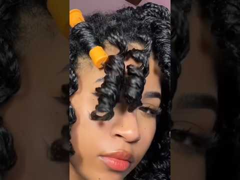 Curling My Mini Twists👁️👁️ #naturalhair #minitwists #tutorial