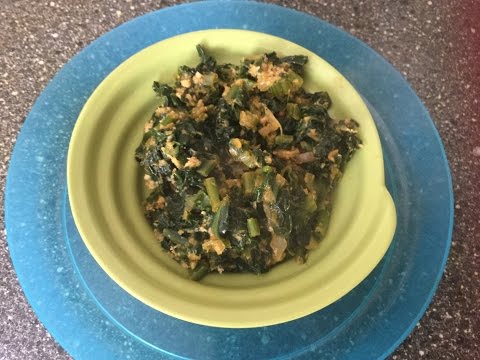 Paleo diet spinach poriyal in Tamil