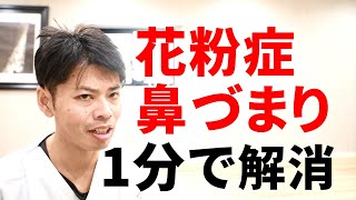 【1分】花粉症・鼻づまり解消方法｜東京整体サロン