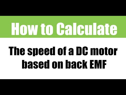 How to calculate the speed of a DC motor based on back EMF: A Motion Control Classroom video