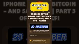 Memefi code Today | 29 NOVEMBER | PART 1#memefi #memeficode #code