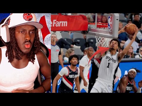 Wemby Is NOT HUMAN!! Blazers At Spurs Highlights Reaction