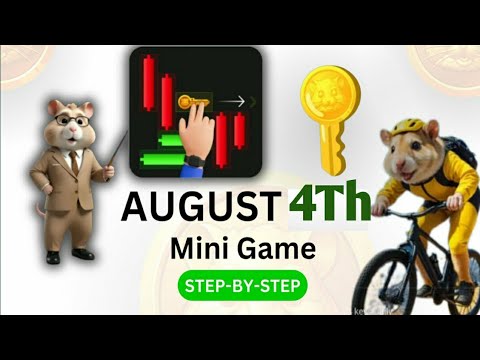 4th AUGUST - Hamster Kombat Mini Game SOLUTION - Move Market Candles And Get Keys